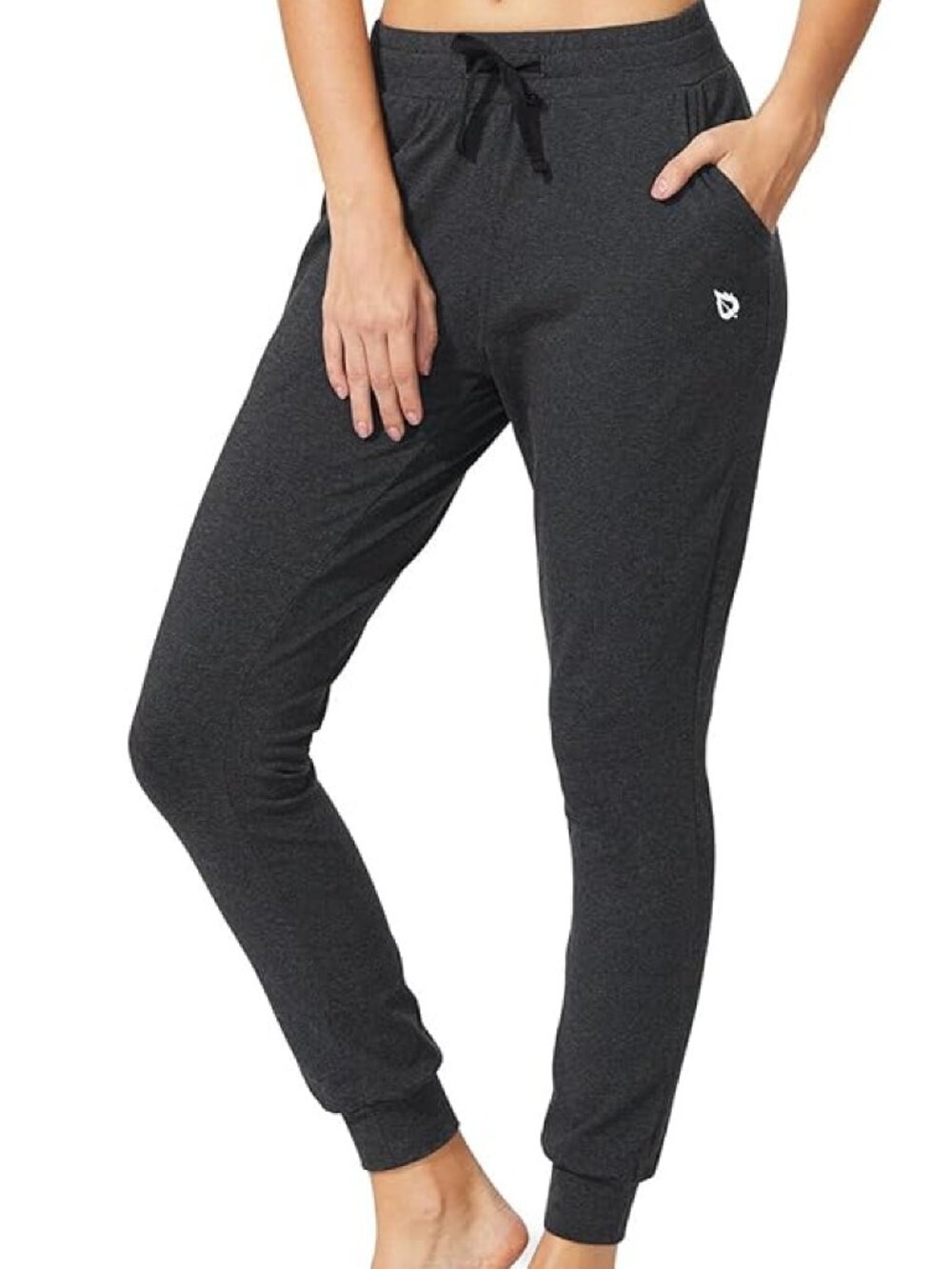 baleaf Womens Sweatpants Cotton Joggers with Pockets Charcoal L